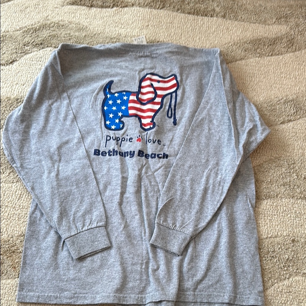 Puppie Love Gray Long Sleeve Shirt